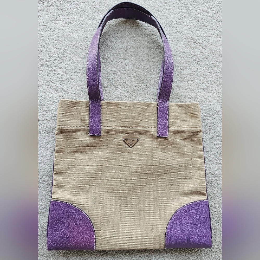 Prada Cinghiale-Trimmed Canapa Tote Bag